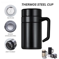 500ml 304 Stainless Steel Mug Office Gift Thermos Tumbler Tahan Sejuk Kettle Teacups Business Coffee