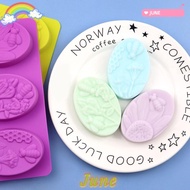 JUNE1 6 Holes Bakeware Craft DIY Oval Soap Mold