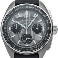 寶路華月球飛行員計時碼錶隕石版 43.5毫米 全球限量5000枚 月球飛行員計時碼錶 96A312 不鏽鋼/皮革男士腕錶，黑色，成色極佳，附原廠錶盒和保固卡 [二手]