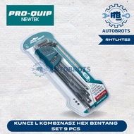 PRO-QUIP Hex Combination L Key BINTANG SET 9 Pcs Extra Long Hex Tamper Torx Key SET 9 Pcs RHTLHTS2