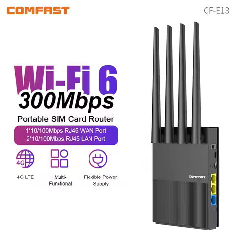 Comfast 4G LTE Wifi6 Router Wireless Repeater 286Mbps 2.4G Signal Booster WiFi Extender WiFi Amplifi