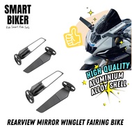 Rearview Side Mirror Fairing Cowling Winglet Cermin Sisi R15 R15M R25 Ninja 250 300 650 CBR