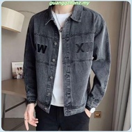 Ready Stock jaket jeans lelaki denim coat Large size vintage spring and autumn handsome casual loose