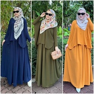 SET BAJU ALA BATWING LABUH DAN SKIRT KEMBANG LONGGAR MUSLIMAH VIRAL