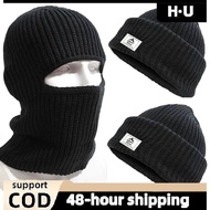 [H·U] 2In1 Mask Beanies Hat Men Balaclava Hats Knitted Hats Full Face Ski Bonnet PH