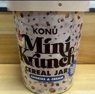 KONU Mini Krunch Cereal Jar EXTRA BIG 360g ( COOKIES & CREAM )