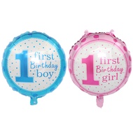 Baby 1st Birthday Celebrate party Decoration Arrangement 60cm Thick Nylon Aluminum Film Balloon 1st 