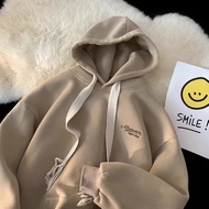 【Plus Size M-8XL】Men Pullover Hoodie Korean Fashion Simple Personality Letters Printed Hooded Round 