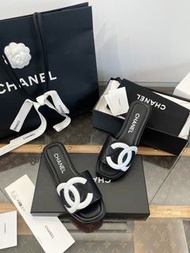 Chanel 香奈兒 中古 紅底拖鞋 女 經典雙C