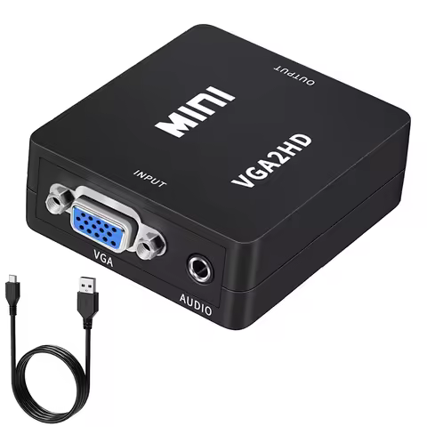 VGA to HDMI-compatible Adapter 1080P HDTV Converter With Audio For Laptop PC to HDTV Projector VGA t