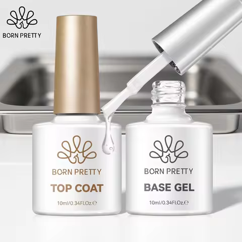 BORN PRETTY Super Top Coat and Base Gel Nail Polish for Gel Polish Semi-permanent Varnish Rubber Top