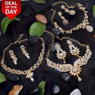 Intricately Gold Plated AD Set of 3 Necklace Set Combo For Women