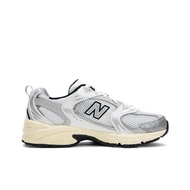 NB 530 Low Cut Unisex Silver Black Sneakers Running Shoes