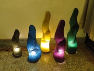 奇幻鐘乳石 - 高質感透光棉布手縫自由派造型立燈