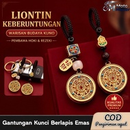 GANTUNGAN Gold Plated Keychain Traditional Chinese Keychain 2 Variants Filigran Engineering Gold Pla