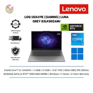 Lenovo LOQ 15IAX9E 83LK002AMJ 15.6'' FHD 144Hz Gaming Laptop Luna Grey ( i5-12450HX, 8GB, 512GB SSD,