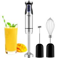 Mueller Immersion Blender Handheld - 8 Speed Stainless Steel Electric Hand Blender 3 in 1 Emulsion B