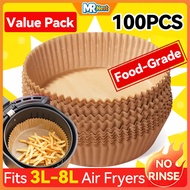 100PCS Air Fryer Paper Baking Paper Air Fryer Disposable Paper Baking mat Oil Absorbing Paper Kitche