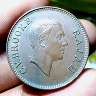 Uang koin kuno Sarawak (Malaysia) 1 Cent CV BROOKE RAJAH Tahun 1930