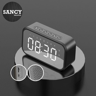 SANCY Bluetooth Speaker Alarm Clock LED Electronic Clock Temperature Snooze HD Mirror Audio - Fulfilled by SANCY