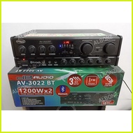 ▥ ✹ ❃ Amplifier AV-3022BT 1200 x 2Watts BT/USB/SD/FM DB Audio Professional Digital Karaoke Amplifie