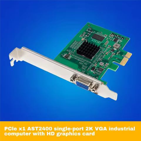 Pcie X1 ST425 AST2400 2K VGA Graphics Card For Win10/For Win 11 1920 X1200 32Bpp@ 60Hz PCIE 32/64 Ex