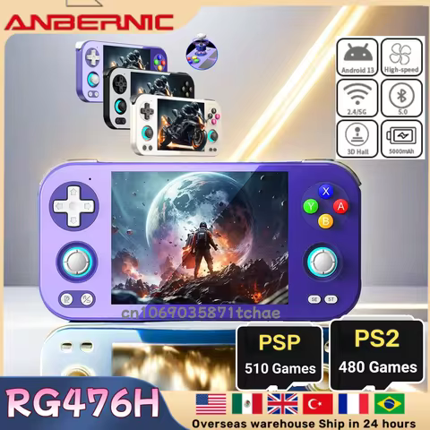 Anbernic RG 476H Retro Handheld Game Console RG476H Android 13 Unisoc T820 4.7 Inch LTPS Touch Scree