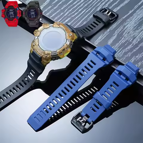 For Casio GBD-H1000 GBD H1000 Silicone Rubber Watchband Resin Strap 3475 Cat Man Series Men's Black 