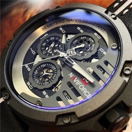 jam tangan lelaki original 100% jam tangan lelaki Lelaki jam tangan kalis air enam tangan jam tangan pelbagai fungsi fesyen trend jam tangan big dial watch lelaki Lingxiang jam tangan sahih
