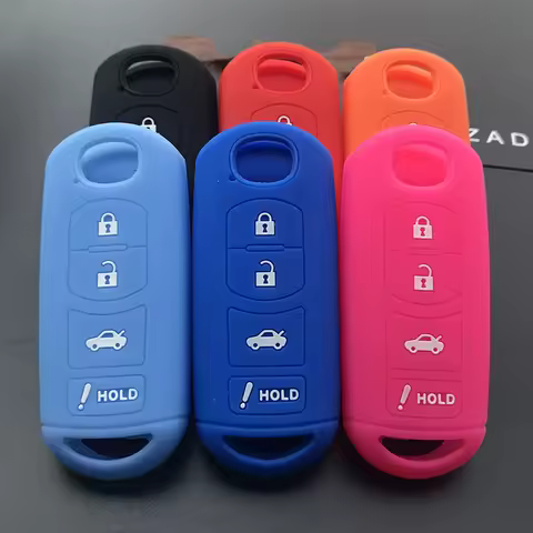 ZAD Silicone Car Key Cover Case For Mazda 2 3 5 6 8 CX5 CX7 CX9 M6 GT 2016 2017 2022 Remote Key Car-