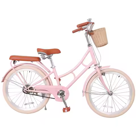 22" Beach Cruiser Bike, Commuter Bicycle - Front Basket & High Carbon Steel Frame Suitable for Outdo