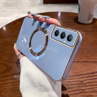 Realme C65 C67 Case Ultra Thin Solid Color Electroplated Casing Realme C67 C65 With Magnetic Ring Wi