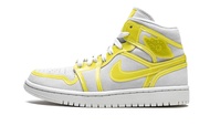 Nike Women's WMNS Air Jordan 1 Mid Lx Opti Yellow, Off White/Opti Yellow/White, 8W