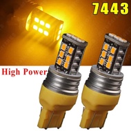 2X Amber/Yellow 7443 7440 T20 15W 15 SMD LED Bulbs Turn Signal Light 800LM High Power 7444NA 992 Lam