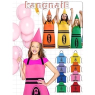 KANGNAI Crayon Apron, Fancy Dress Cleaning Crayon Themed Gnome Set,  Art Craft Activity Colorful Fun