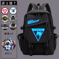 Arena Breakout Schoolbag Game Backpack White Wolf Link Black Gold International Junior High School P