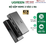 Genuine high-end Ugreen 50709 3-in-1-out HDMI 2.0 combiner supporting 2K@60Hz 3D Full HD