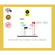 100% ORIGINAL SUPER BASS HIGH QUANLITY SOUND REMAX EARPHONE RM-502 EAR PHONE