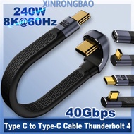 Type C Fast Charging Cable - USB4 Thunderbolt 4/40Gbps - 240WPD Fast Charging - Video - Short 13cm