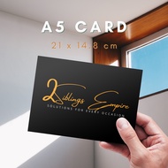 saiz A5 | TQ Card Thank You Card | 250gsm Art Card