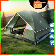 EcoSport Premium 4-5 Person Double Layers Tent Waterproof Camping Tent Khemah Setup Tent