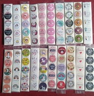 100 pcs Stiker bulat es mambo viral warna warni random