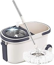 Mop, Mop and Bucket with 2microfiber Pads Floor Cleaning Rotating Mops, Mop Pails Anniversary