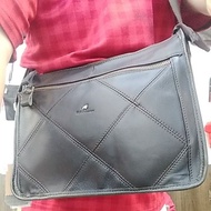 RAV DESIGN ORIGINAL Megsenger Bag GENUINE LEATHER SLING BAG Dk Brown一