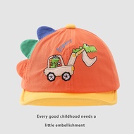 Mũ bé trai từ 6 đến 18 tháng tuổi vải cotton mũ lưỡi trai cần cẩu mũ máy xúc bé trai vành mũ tùy chỉ