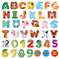 Magnetic Letters and Numbers Fridge Magnets, 26 Uppercase Letters 0-9 Numbers, Animal Alphabet Refri