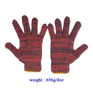 [1 pair]1200# Cotton Knitted Gardening Safety Hand Gloves Sarung Tangan Cotton Glove Batik Knitted Hand Glove
