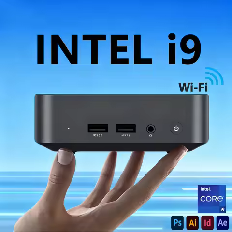 Portable Mini PC Intel Core i9-8950HK/i3-6100U Windows 11 Mini PC 16GB RAM 1/2TB SSD Gaming Computer