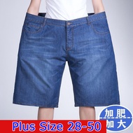 【Saiz Besar 28-50】Seluar Jeans Shorts Saiz Besar Lelaki Seluar Lelaki Pendek Plus Size Casual Fashio