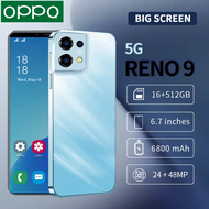 โทรศัพท์ OPPQ Reno9 5G smartphone โทรศัพท์ 6.8 HD+ รองรับ2ซิม Smartphone 4G/5G แรม16GB รอม512GB Mobile phone ราคาสุดคุ้ม คุณภาพดี โทรศัพท์มือถือราคาถูกๆ รองรับแอปธนาคารได้ ระบบนำทาง GPS ชาร์จไว เมนูภาษาไทย